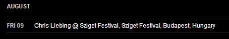 Chris Liebing Sziget Festival 2013