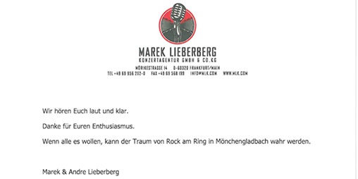Brief Marek Lieberberg