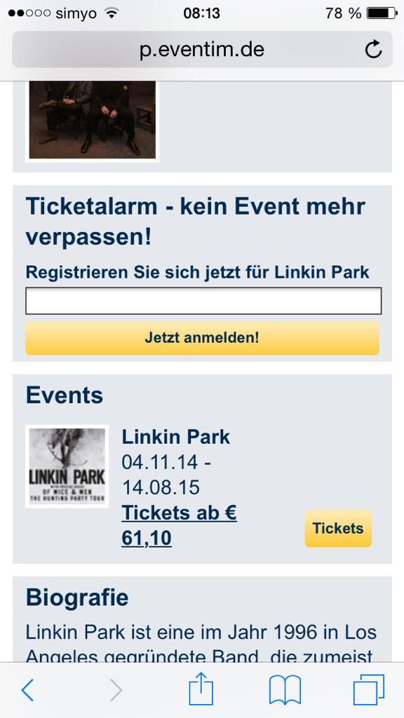 Linkin park eventim