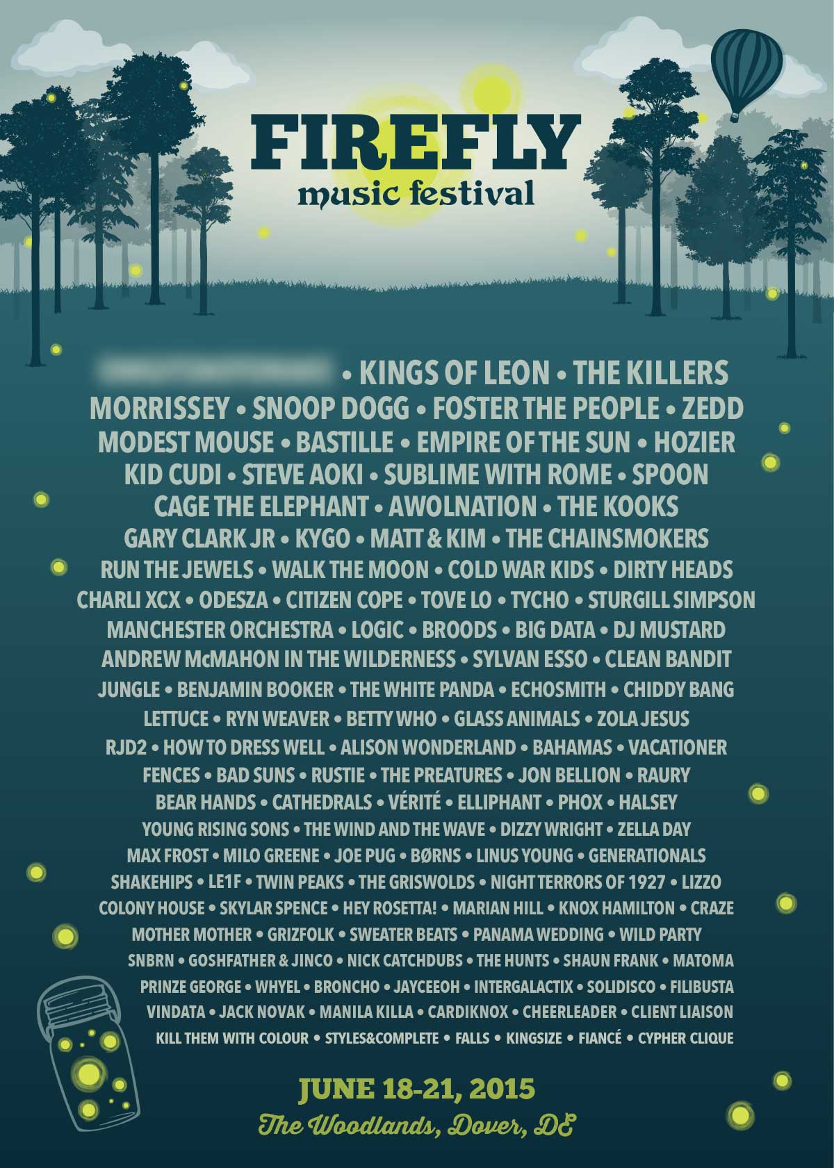 Firefly 2015 Line-up