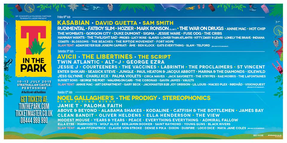 T In The Park 2015 line-up