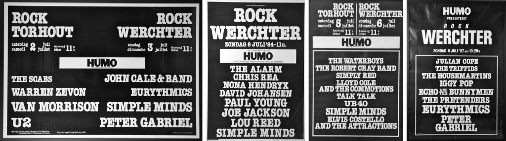 Rock Werchter jaren 80 posters