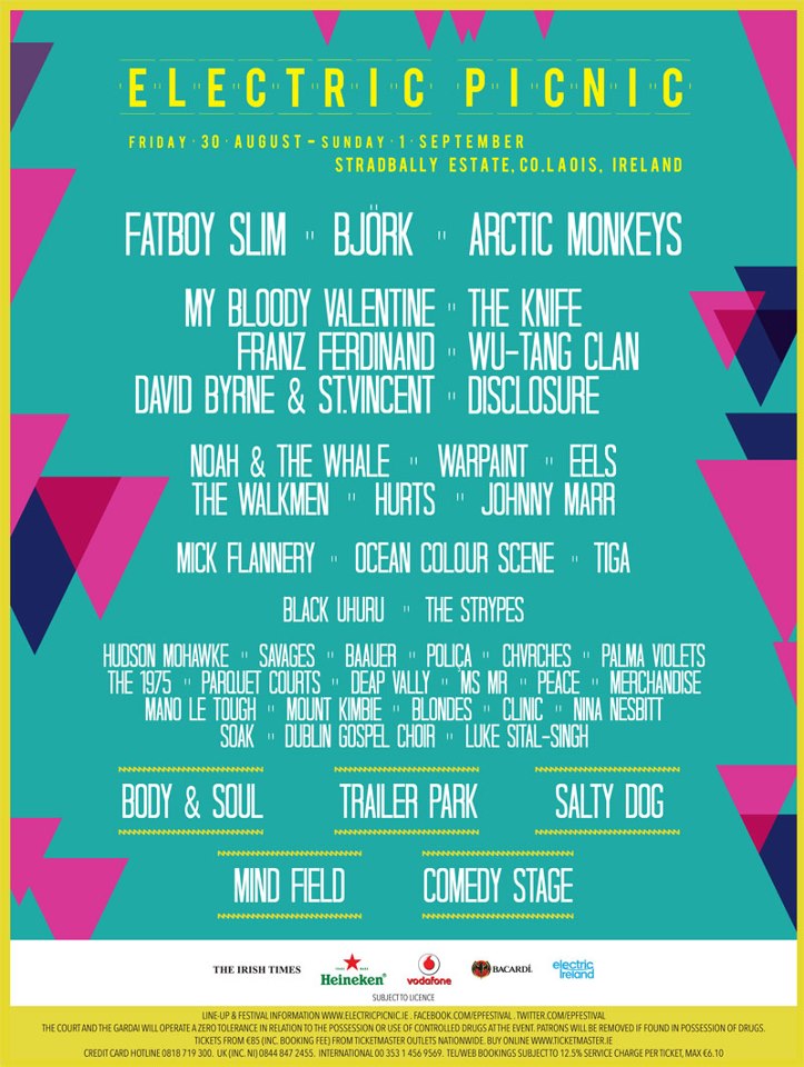 Electric Picnic naakt lineup bekend met o.a. Fatboy Slim, My Bloody