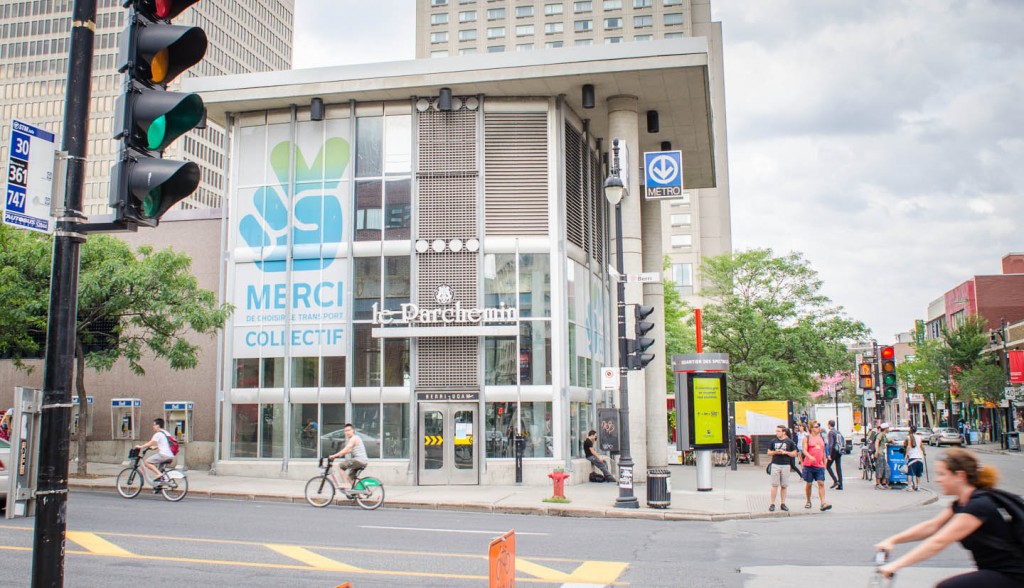 Montreal Berri Uqam metro station entrance