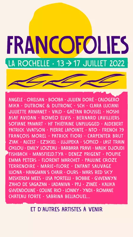 Francofolies De La Rochelle 2022 Poster