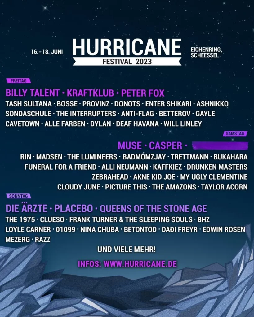 Hurricane Festival 2023 Poster
