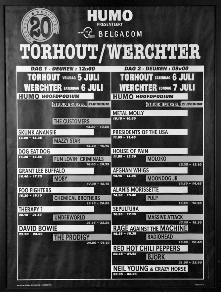 Rock Werchter line-up poster