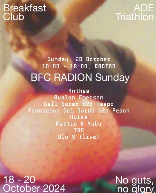 Breakfast Club ADE Triathlon: RADION Sunday 2024 Poster