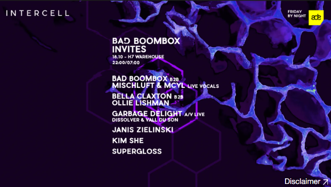 Intercell X Bad Boombox Invites 2024 Poster