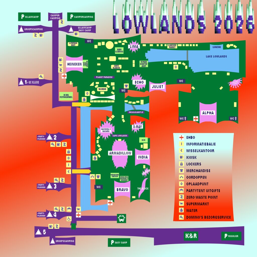Lowlands 2026 plattegrond